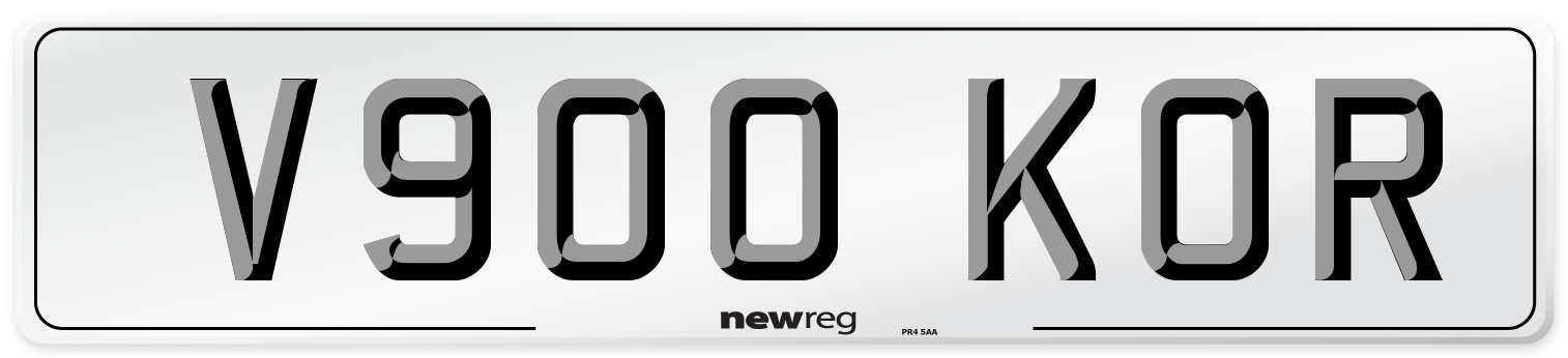 V900 KOR Number Plate from New Reg
